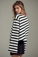 Maeve Boatneck Bell-Sleeve Knit Top