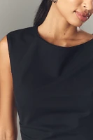 Maeve Short-Sleeve Structured Asymmetric Top