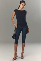 Maeve Short-Sleeve Structured Asymmetric Top