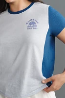 The Bennie Cotton-Slub Crew-Neck Tee by Pilcro: Colorblock Edition