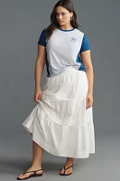 The Bennie Cotton-Slub Crew-Neck Tee by Pilcro: Colorblock Edition