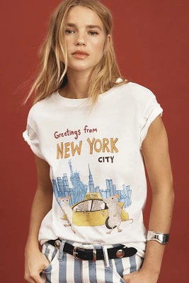 Unfortunate Portrait Greetings from New York Graphic Tee