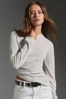 Sanctuary Long-Sleeve Side-Slit Tee