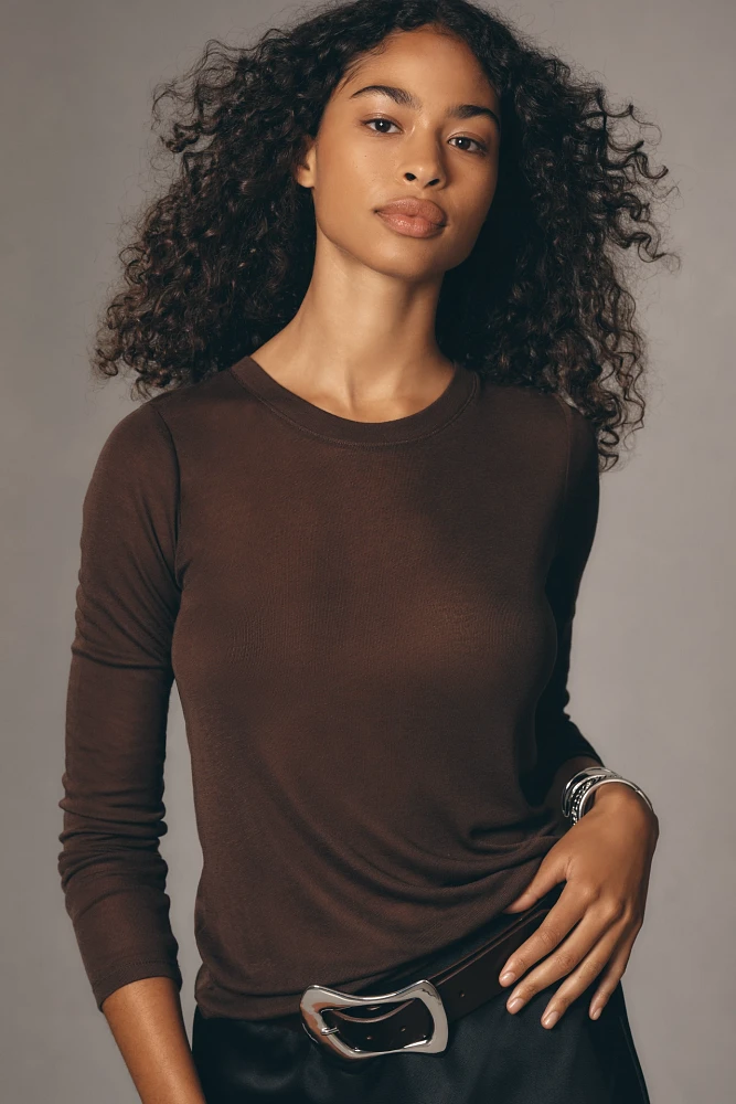 Sanctuary Long-Sleeve Femme Crew Top