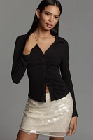 Sanctuary Dreamgirl Long-Sleeve Button-Up Top