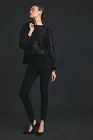 Flat White Sequin Top