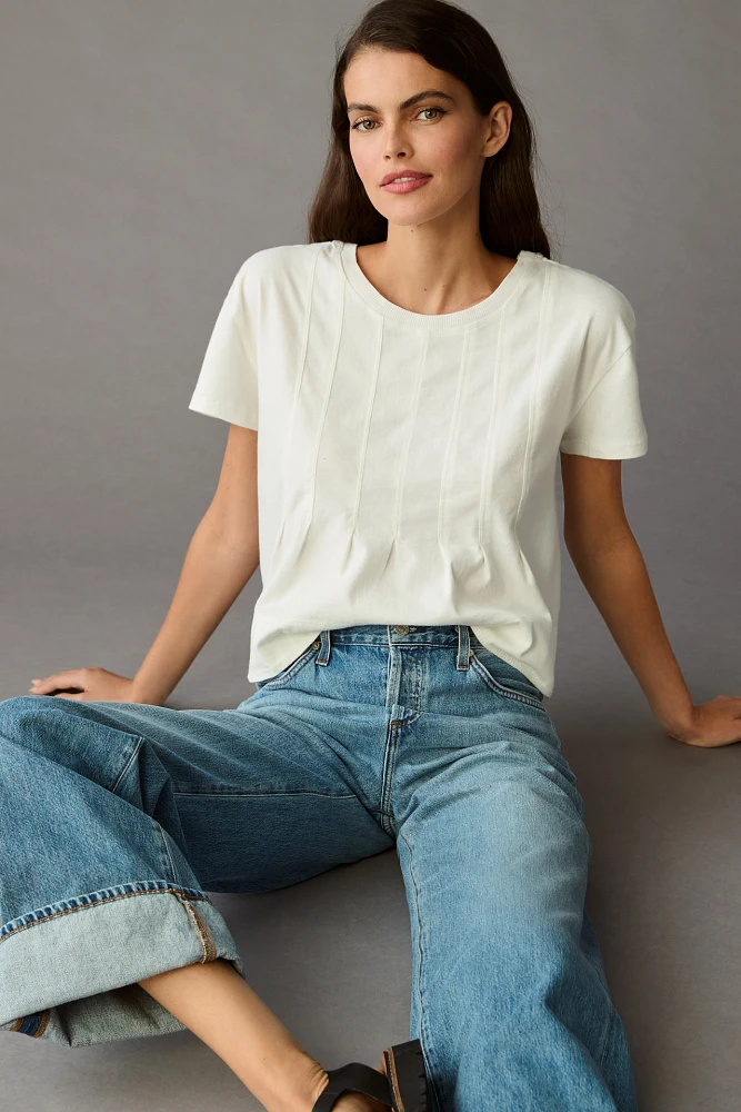 Pilcro Pleated Swing Tee