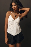 By Anthropologie Sheer Embroidered Cami