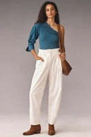 By Anthropologie One-Shoulder Puff-Sleeve Top