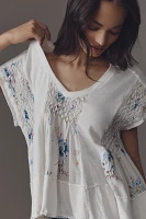 By Anthropologie Smocked Swing Tee