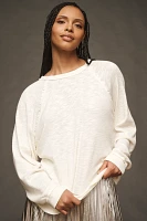 Pilcro Ruffled Raglan Thermal Top