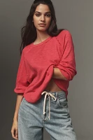 Pilcro Ruffled Raglan Thermal Top