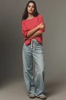 Pilcro Ruffled Raglan Thermal Top