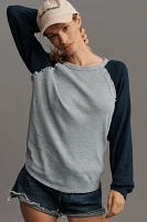 Pilcro Ruffled Raglan Thermal Top