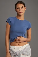 The Evan Short-Sleeve Raw-Edge Baby Tee