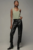 The Kacey Cotton-Slub Scoop-Neck Crop Tank Top by Pilcro