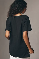 The Jordyn Perfect Oversized Cotton-Slub Tee by Pilcro: V-Neck Edition