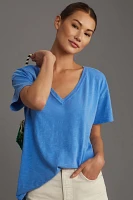 The Jordyn Perfect Oversized Cotton-Slub Tee by Pilcro: V-Neck Edition