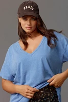 The Jordyn Perfect Oversized Cotton-Slub Tee by Pilcro: V-Neck Edition