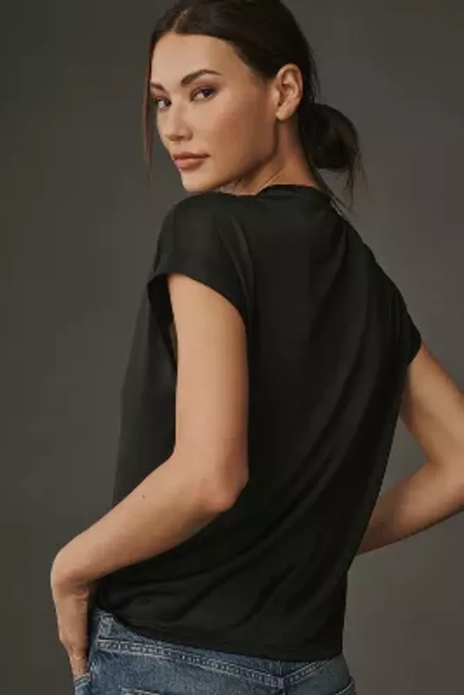 By Anthropologie Silky Shimmer Tee