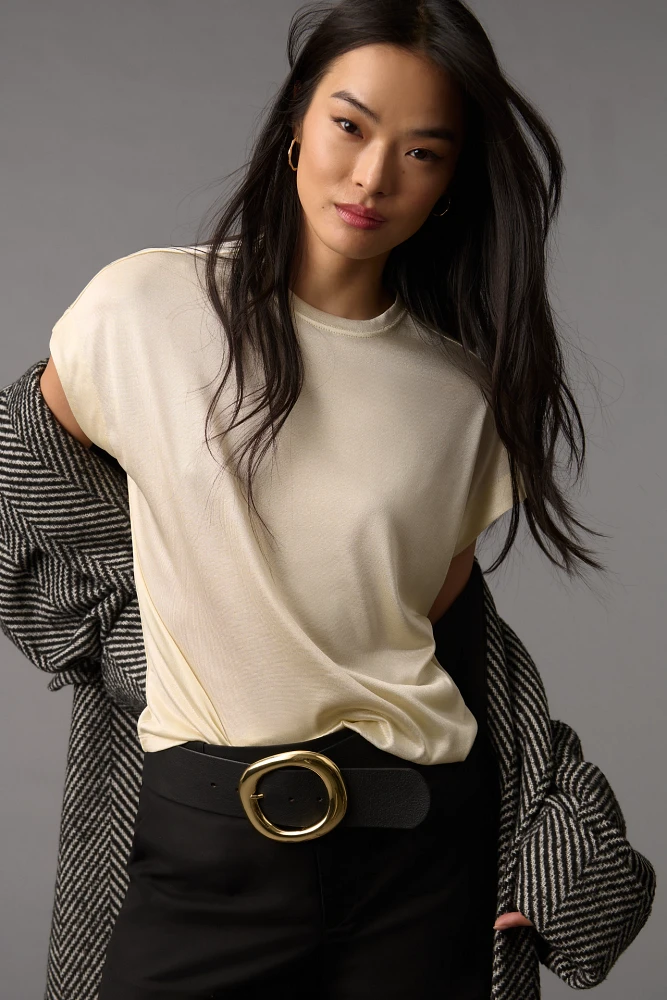By Anthropologie Silky Shimmer Tee