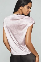 By Anthropologie Silky Shimmer Tee