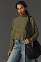 Pilcro Cozy Ribbed Turtleneck Batwing Pullover