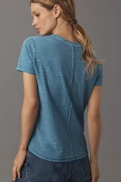 The Bennie Cotton Slub Crew-Neck Slim Tee by Pilcro
