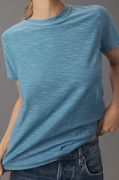 The Bennie Cotton Slub Crew-Neck Slim Tee by Pilcro