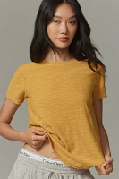 The Bennie Cotton Slub Crew-Neck Slim Tee by Pilcro