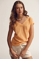 The Bennie Cotton-Slub Crew-Neck Short-Sleeve Tee by Pilcro