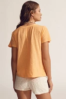 The Bennie Cotton-Slub Crew-Neck Short-Sleeve Tee by Pilcro