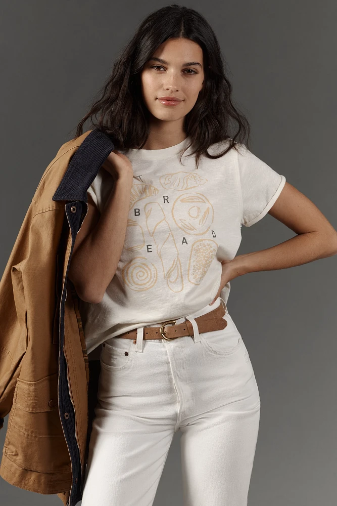 Phthalo Ruth x Anthropologie Eat Bread Graphic Tee