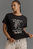 Olivia Sewell x Anthropologie Days of the Week Drinks Graphic Tee