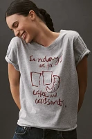 Olivia Sewell x Anthropologie Days of the Week Drinks Graphic Tee