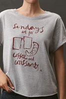 Olivia Sewell x Anthropologie Days of the Week Drinks Graphic Tee