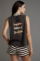 Samantha Johnson Fish Graphic Muscle Tee