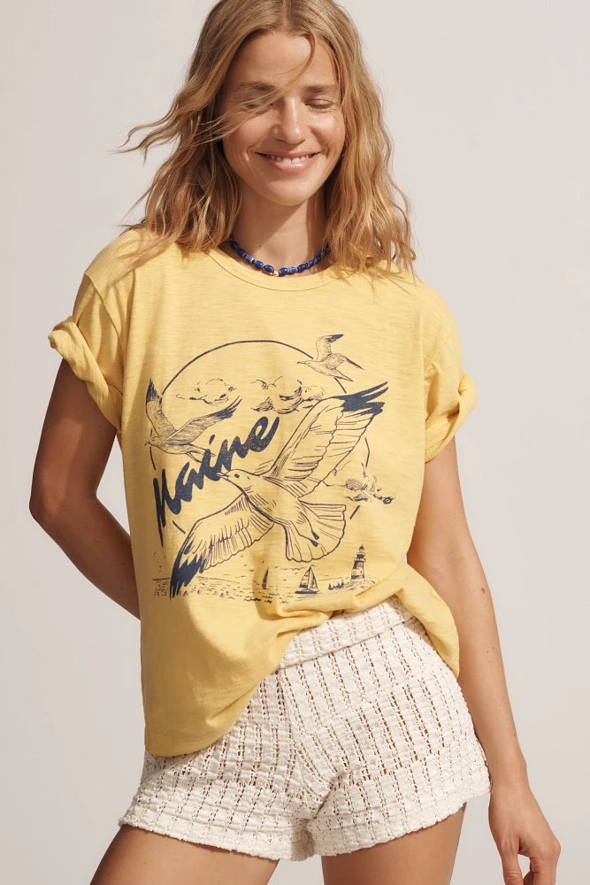 Pilcro Maine Graphic Ringer Tee