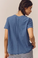 The Bennie Cotton-Slub Crew-Neck Tee by Pilcro: Cape Cod Graphic Edition