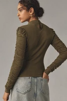 Walter Baker Chaya Long-Sleeve Ruched Top