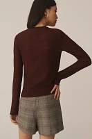 rag & bone Julia Long-Sleeve Textured Tee