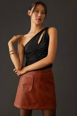 By Anthropologie One-Shoulder Ruched Tank