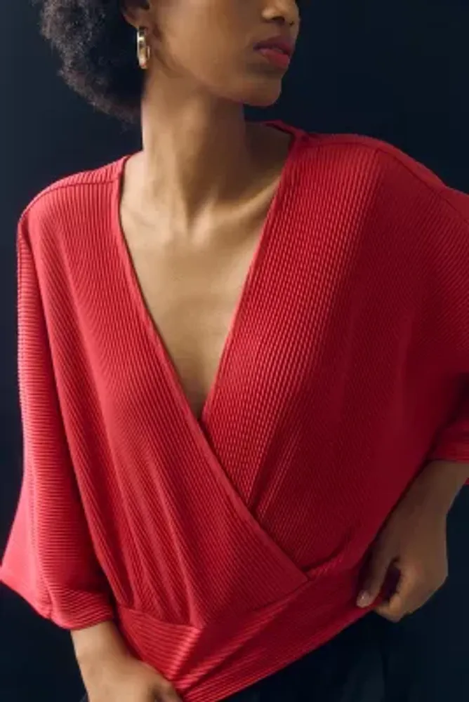 By Anthropologie Long-Sleeve Kimono Wrap Top