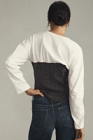 Maeve Twofer Long-Sleeve Corset Top