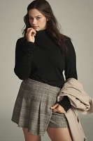 By Anthropologie Ruched-Sleeve Turtleneck Top