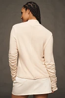 By Anthropologie Ruched-Sleeve Turtleneck Top