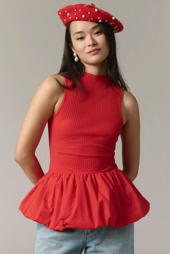 Maeve Bubble Peplum Tank