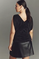 Eloquii Plus Shirred V-Neck Top