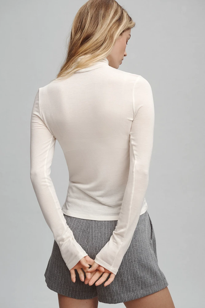 Scotch & Soda Rolled Turtleneck Long-Sleeve Top