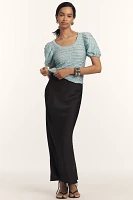 By Anthropologie Textured Ruffled Top